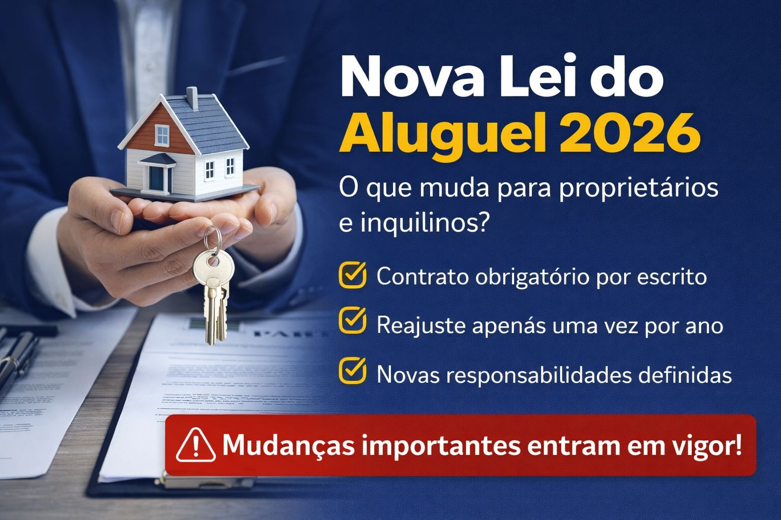 Nova Lei do Aluguel 2026: o que muda e como isso impacta Proprietários e Inquilinos?