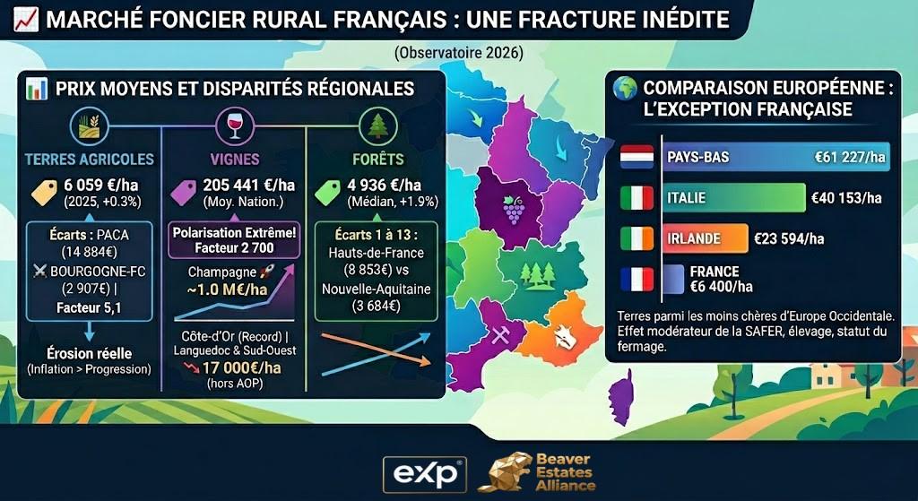 Le marché foncier rural français est en train de se fracturer