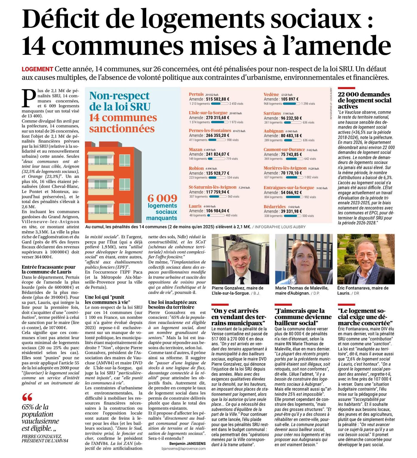 Déficit de logements sociaux en Vaucluse
