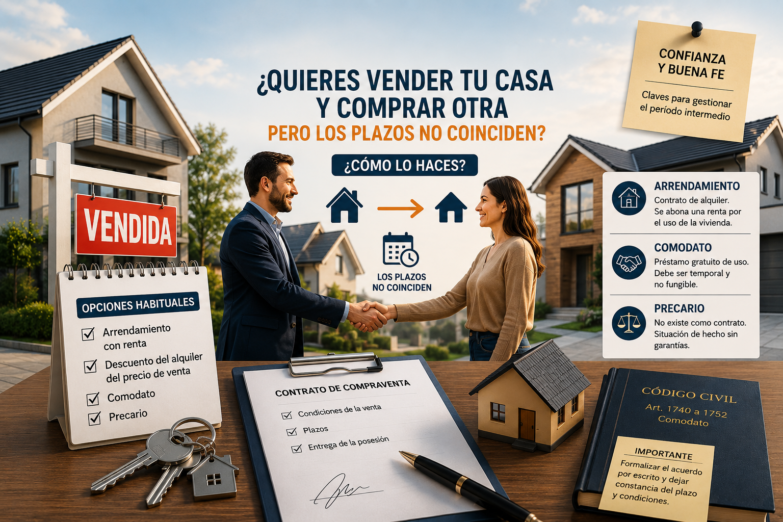 ¿QUIERES VENDER TU CASA Y COMPRAR OTRA PERO LOS PLAZOS NO COINCIDEN? ¿CÓMO LO HACES?