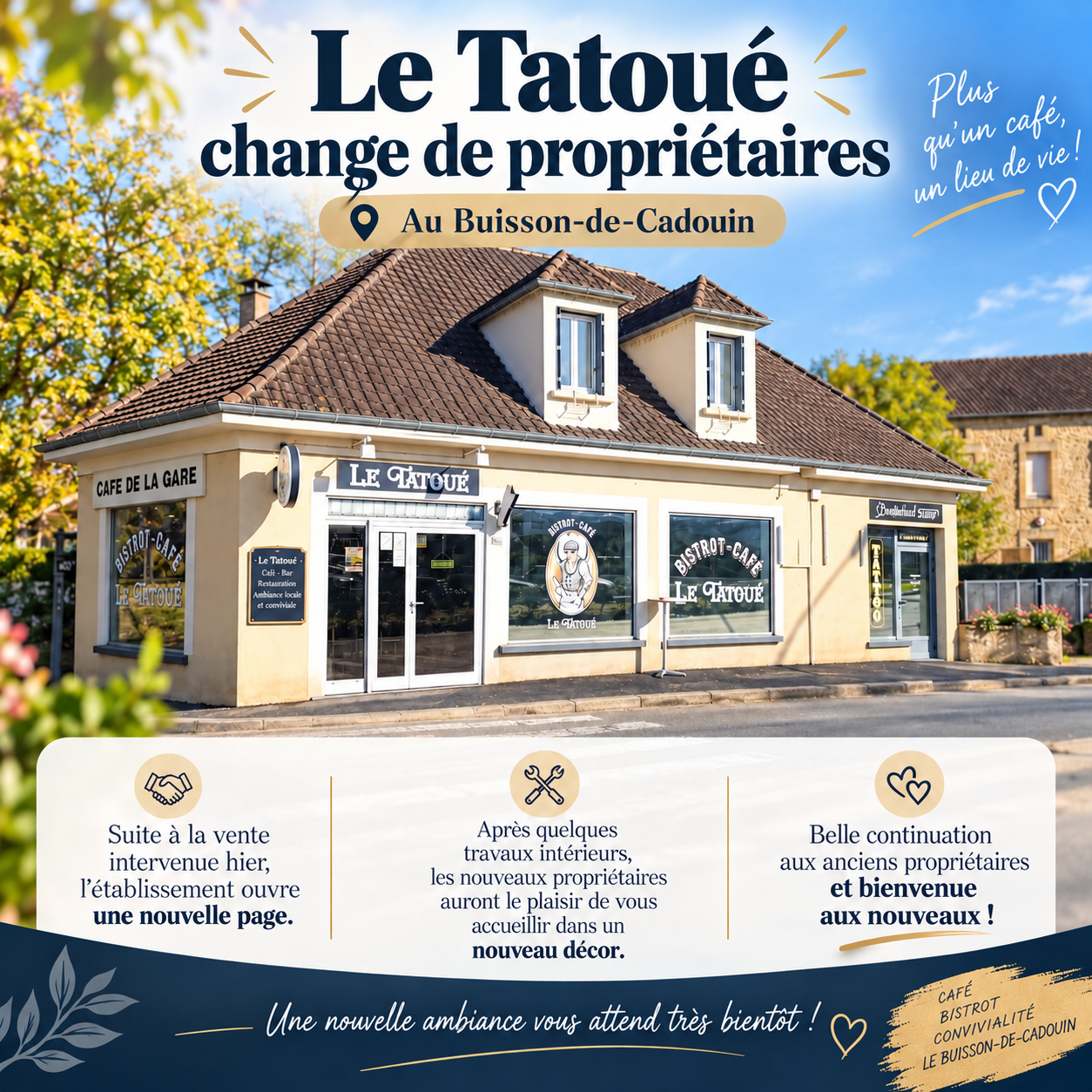 Changement de propriétaire au Buisson-De-Cadouin