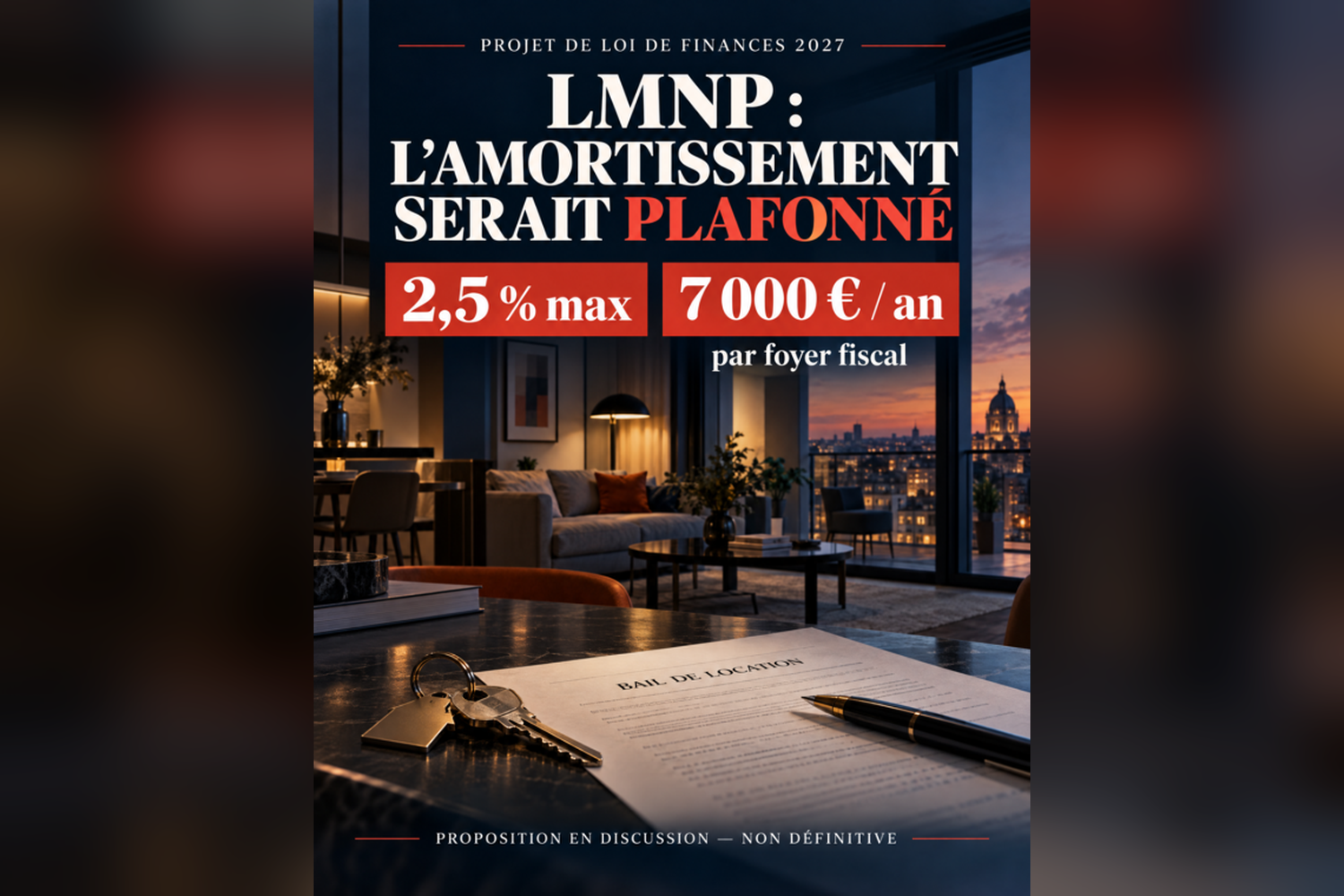 LMNP : le PLF 2027 veut plafonner l'amortissement