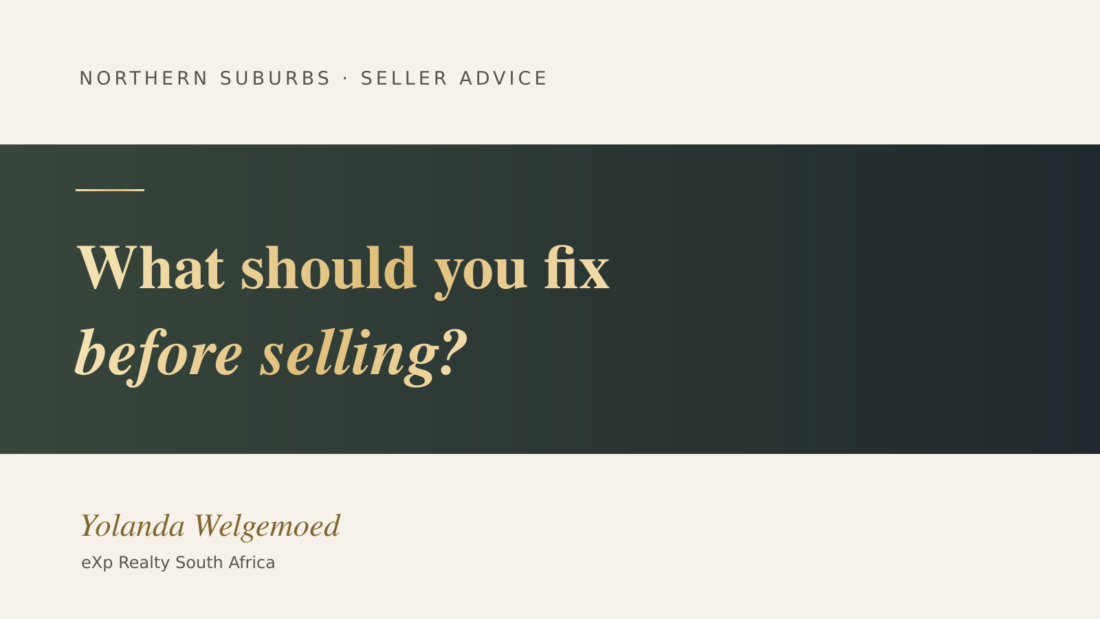What Should I Fix Before Selling My Home?