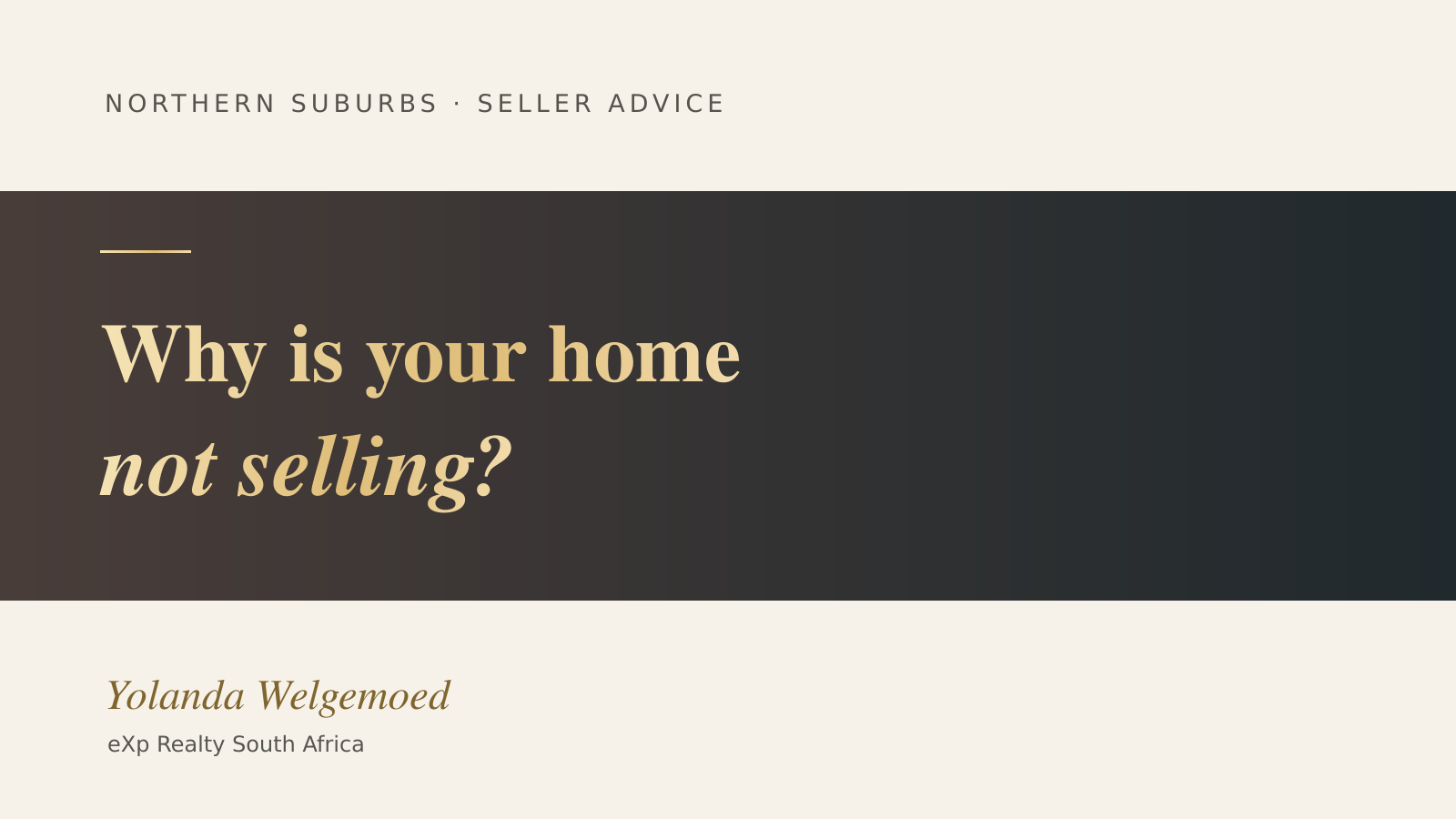 Why Is My Home Not Selling—and What Should I Do Next?